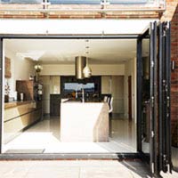 bi fold doors open